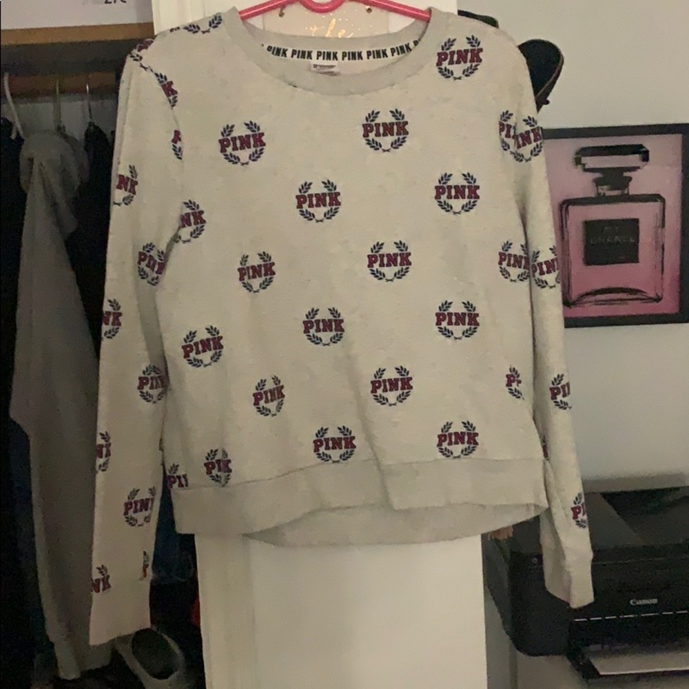 pink crewneck